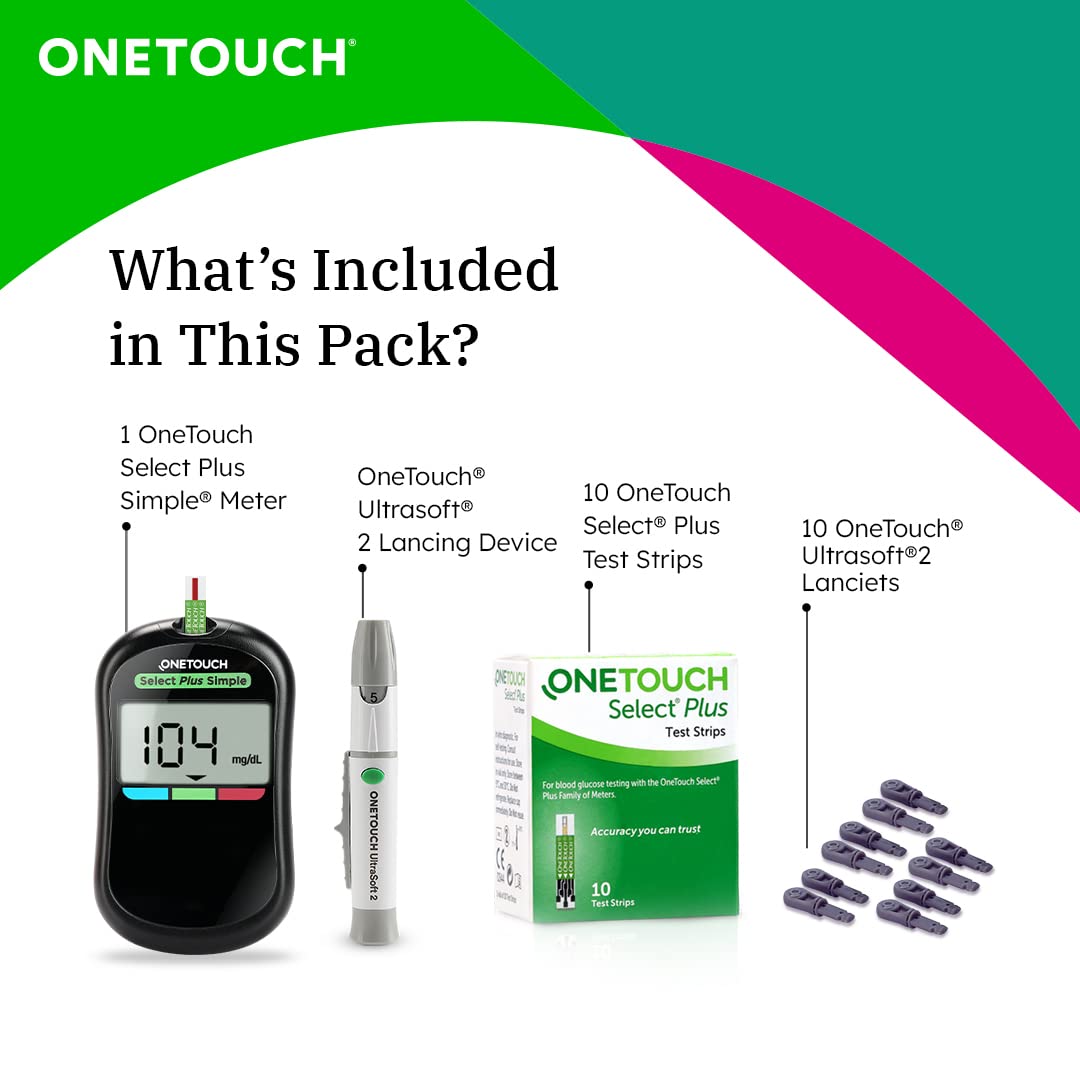 OneTouch Glucometer with 10 strips