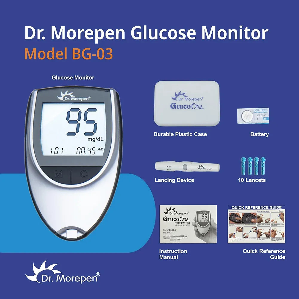 Dr. Morepen Glucometer with 25 Strips